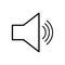 Speaker and noisy sound icon