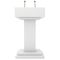 Speaker podium tribune rostrum stand with microphones. 3d render isolated on white background. Debate, press conference.