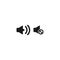 Speaker sound horn simple glyph icon set.