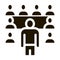 speaker standing before audience icon Vector Glyph Illustration