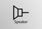 Speaker Symbol, Vector symbol design. Engineering Symbols.