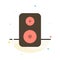 Speaker, Woofer, Laud Abstract Flat Color Icon Template