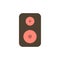 Speaker, Woofer, Laud  Flat Color Icon. Vector icon banner Template