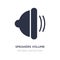 speakers volume icon on white background. Simple element illustration from Multimedia concept