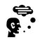 speaking human glyph icon vector illustration