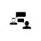 Speaking People, Talking Chat Flat Vector Icon