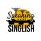 Speaking Singlish Text. Singapore holiday stylish symbol