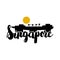 Speaking Singlish Text. Singapore symbol