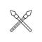 spear, antiques icon. Simple line, outline vector elements of archeology for ui and ux, website or mobile application