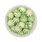 Spearmint starlight mints in a small bowl