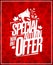 Special autumn offer, seasonal sale banner vector tempate