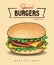 Special burgers vector illustration for fast food restaurant