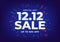 Special day 12.12 Shopping day sale poster or flyer design. 12.12 online sale.