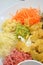 A special dish during Chinese New Year called Yusheng or Yee Sang