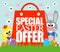 Special Easter Offer , funny rabbit and chicken