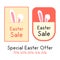 Special easter offer with two sale card