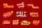 Special flash sale limited time banner set design on red