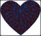 Special heart shape, decorated with blue wicker cord.