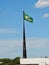 Special mast with the Brazilian flag in the Three Powers Square, Braslia, Brazil