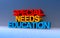 special needs education on blue