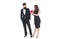 special occasion. married man and woman. valentines day. bearded man tuxedo and girl glasses. formal couple in love hold