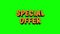 Special Offer 3d Text with Pop Effect on Green Screen