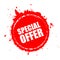 Special offer blot splash icon