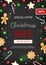 Special offer Christmas Sale. Vertical Discount flyer, big seasonal sale. Web banner with holiday sweets