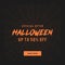 Special Offer Halloween modern sale banner, sign, design concept, social media post with orange text on a black Halloween backgrou