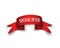 Special offer ribbon.Red scroll. Banner sale tag. Market special offer discount