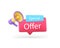 Special offer shopping advertising marketing announce megaphone quick tips 3d icon realistic vector