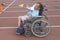 Special Olympics athlete in wheelchair,