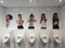 Special photo on the wall with women is spying in a gentlemens toilet in a van der Valk Hotel in NIeuwerkerk aan den IJssel in The