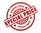 Special price rubber stamp illustration