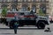 Special-purpose vehicle `Patrol` on the basis of KAMAZ-43501 troops of the National Guard during the parade on Red Square.