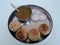 Special Rajasthani dal baati dish with onions