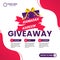 Special ramadan giveaway promotions for banner and social media template