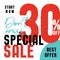 Special Sale V2 30 percent don`t miss vector heading design fa