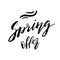 Special Spring Offer - Hand drawn inspiration quote. Vector typo