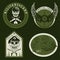 Special unit military emblem set vector design