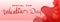 special for valentines day promotional event banner template. abstrct love heart shape with text. vector illustration