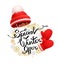 Special Winter Offer Promo Banner Red Hat, Glove