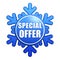 Special winter offer snowflake label