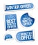 Special winter offer stickers.