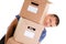 Specialist courier delivery service carries boxes