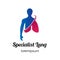Specialist lung logo or symbol template design