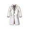 Specialized Lab coat Scientific Tool Cartoon Square Illustration.