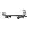 Specialized trailer on wheels for trucks for transportation of hay bales.Agricultural Machinery single icon in