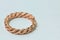 Specially handcrafted copper rings - stock photo