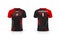 Specification Soccer Sport , Esport Gaming T Shirt Jersey template. mock up uniform . Vector Illustration